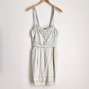 ARITZIA Wilfred Lyocell Bleached Denim Chambray Tulip Barre Dress Size 8